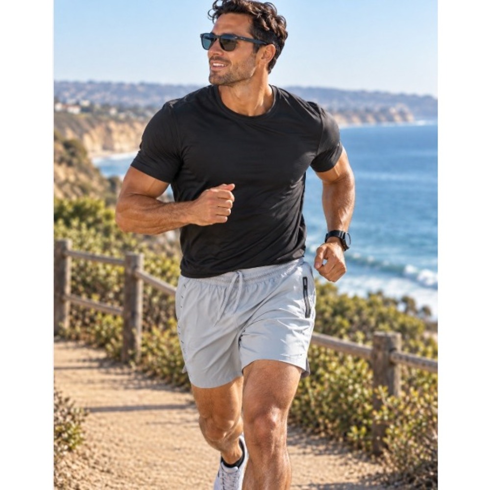 Ten Thousand Session Short Size Large Light Gray Built-in Liner Training Gym